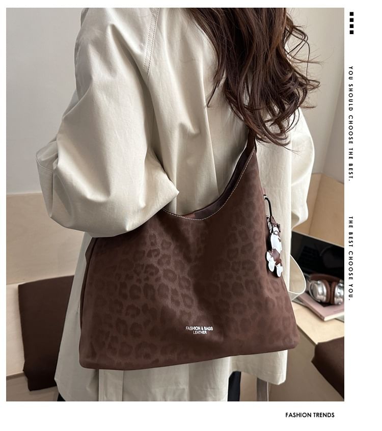 Leopard Print Tote Bag / Bag Charm / Set