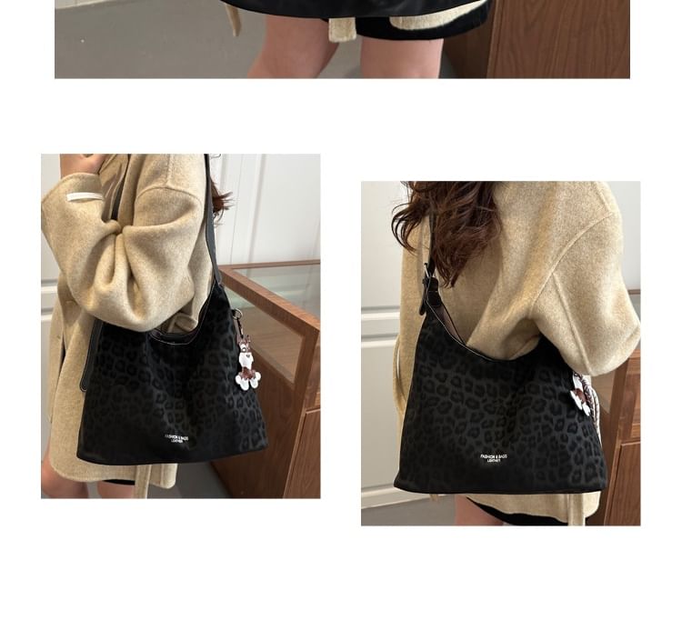 Leopard Print Tote Bag / Bag Charm / Set