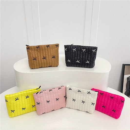 Bow Quilted Clutch
