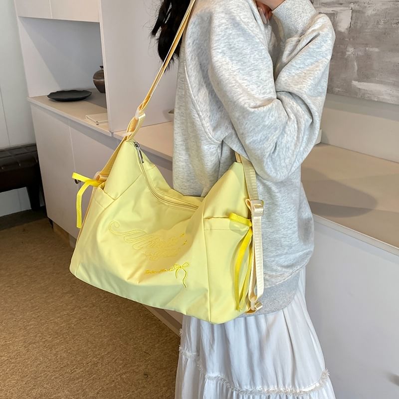 Lettering Embroidered Multiway Crossbody Bag