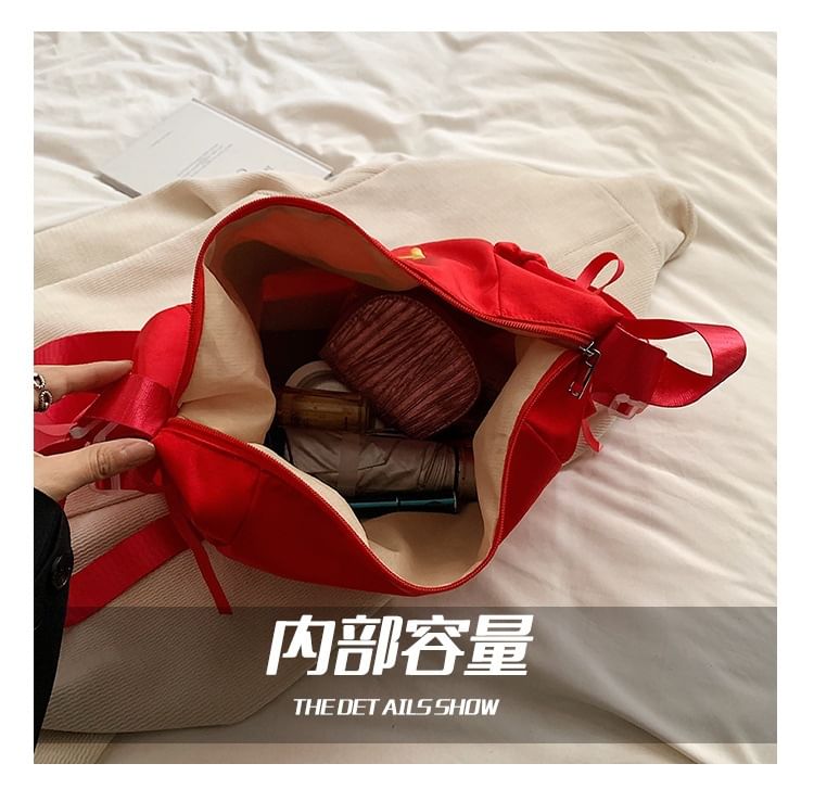 Lettering Embroidered Multiway Crossbody Bag