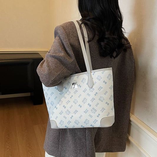 Cartoon Print Tote Bag