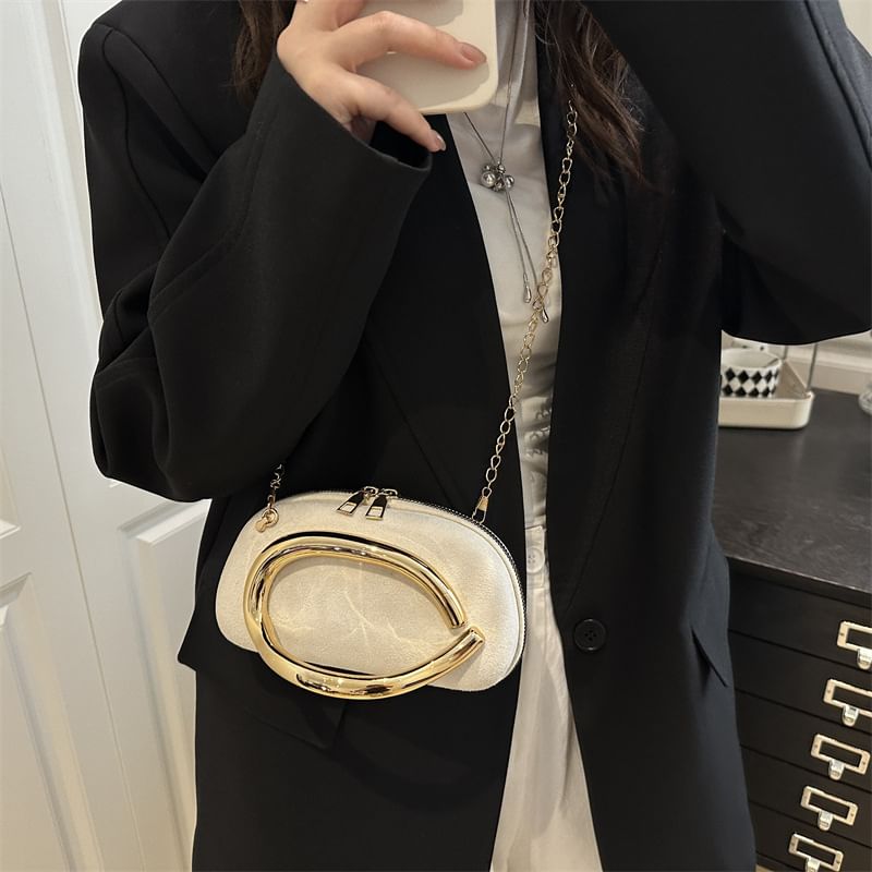 Faux Suede Evening Bag