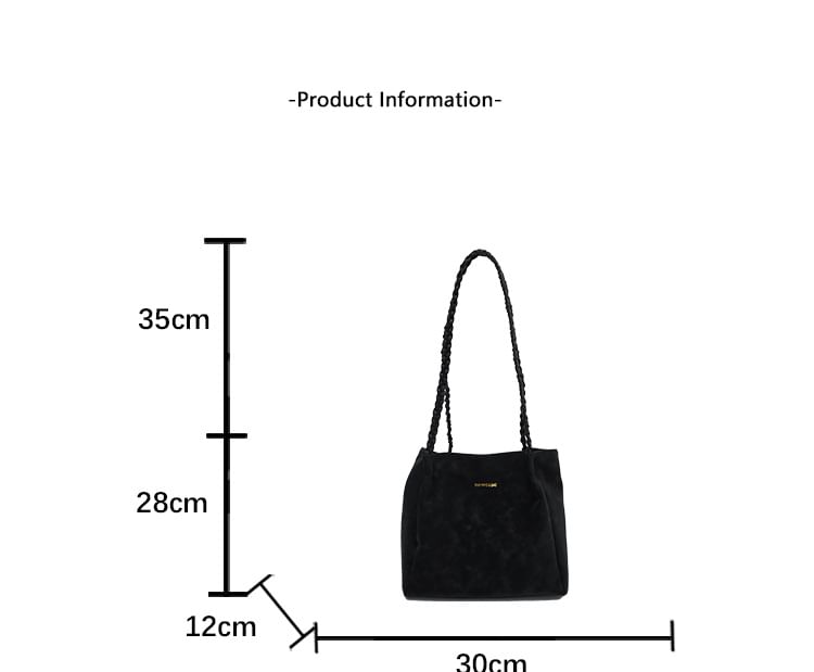 Faux Suede Tote Bag