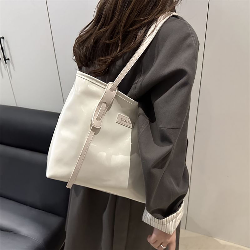 Faux Leather Tote Bag