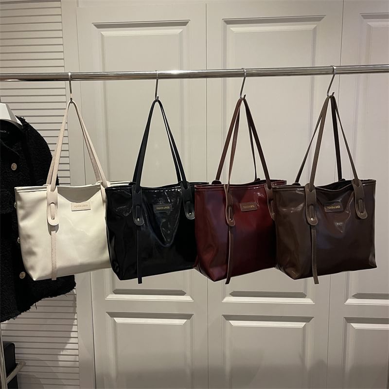 Faux Leather Tote Bag