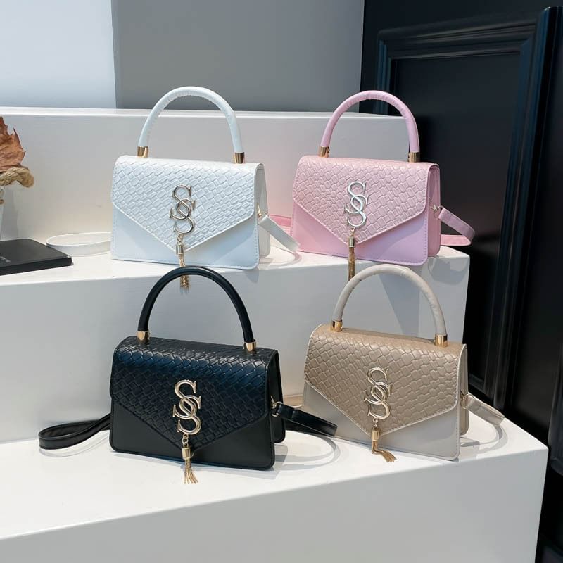 Flap Panel Top Handle Crossbody Bag