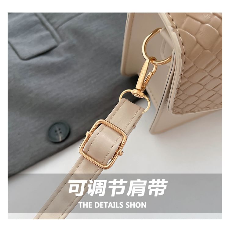 Flap Panel Top Handle Crossbody Bag