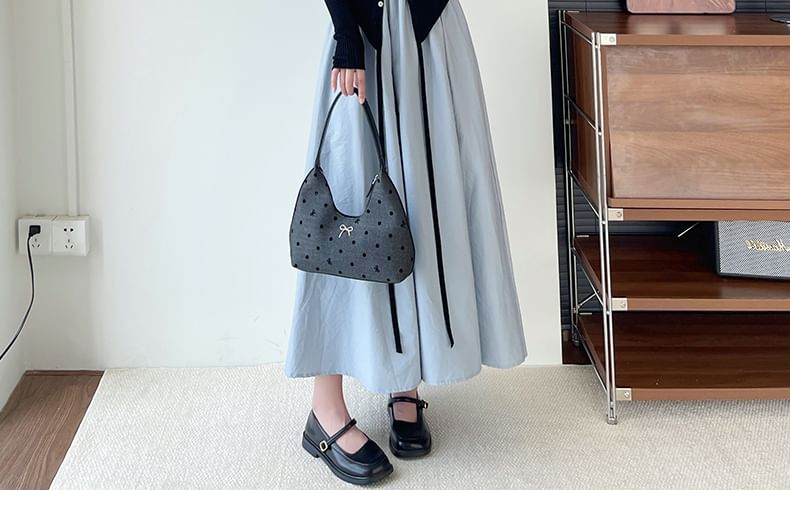 Sleeveless Square Neck Plain Maxi A-Line Dress / Round Neck Plain Cardigan