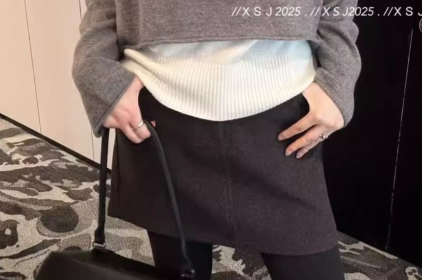 Sleeveless Collared Knit Top and Crop Sweater Set