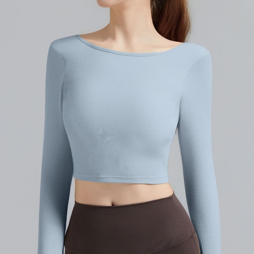 Open Back Crop Sports Top