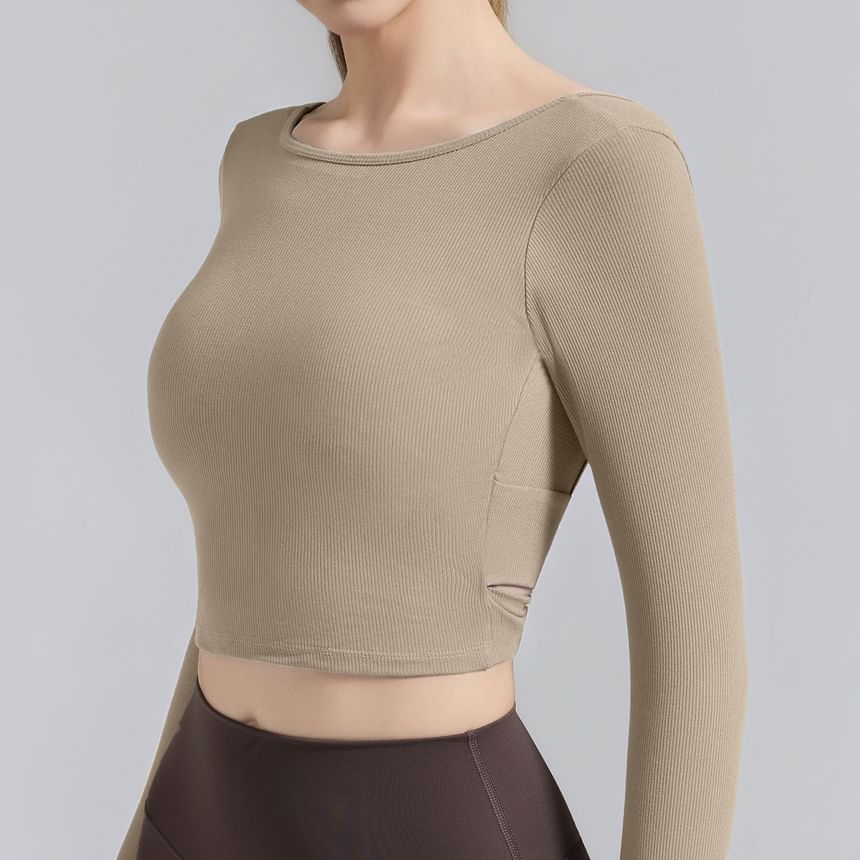 Open Back Crop Sports Top
