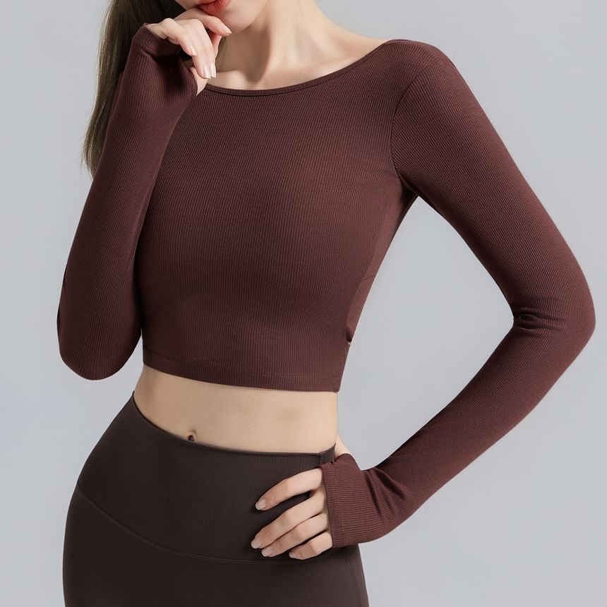 Open Back Crop Sports Top