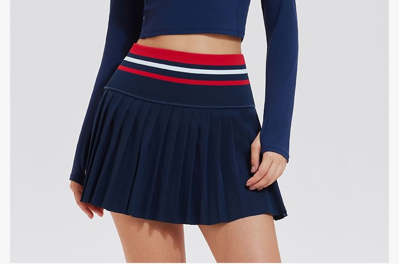 Contrast Trim Crop Sports Top
