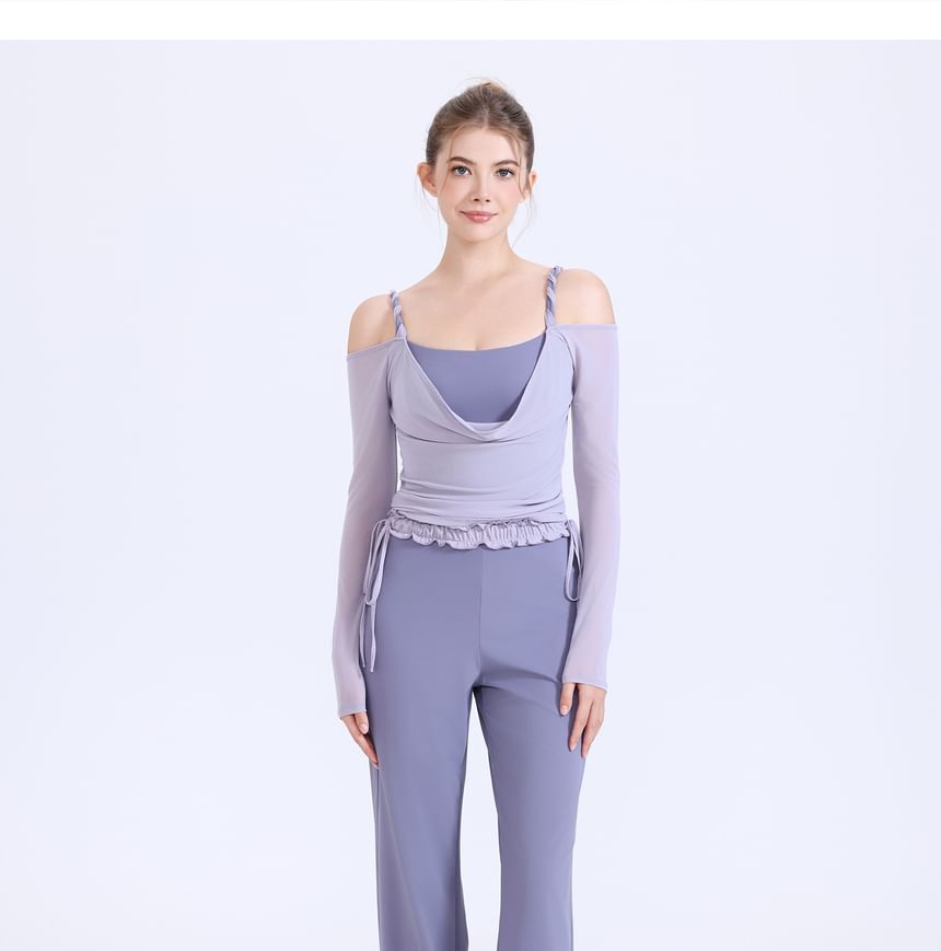 Braided Long Sleeve Sports Top