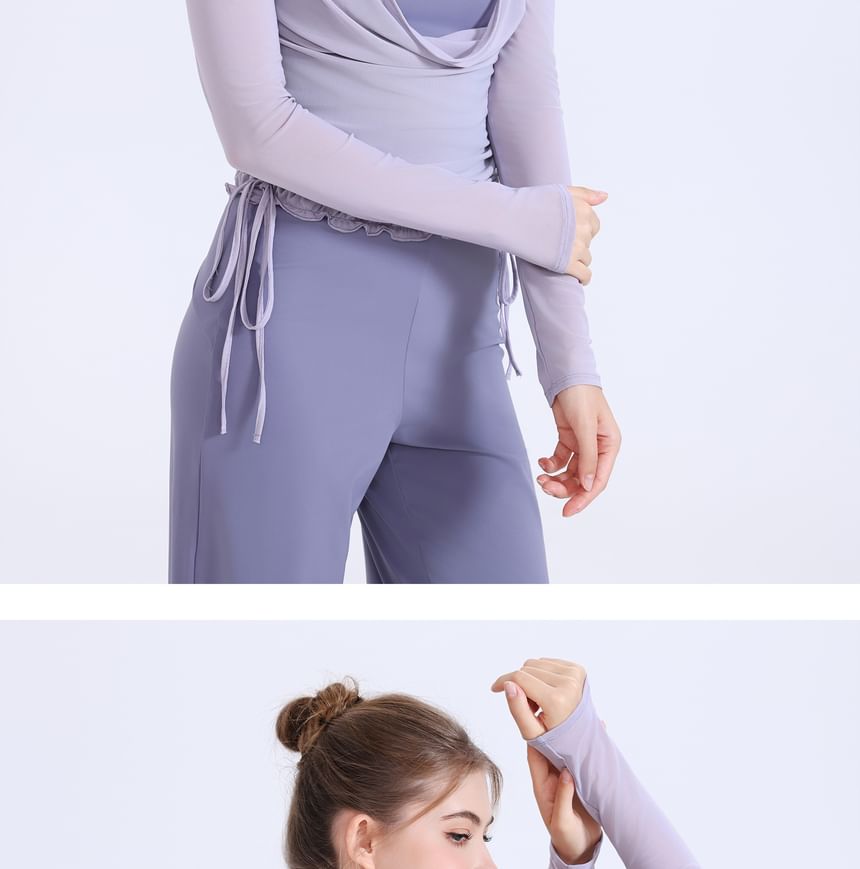 Braided Long Sleeve Sports Top