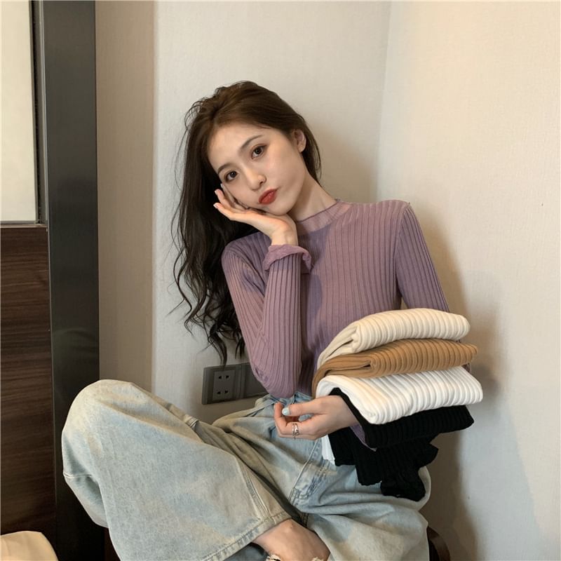 Sheer Long Sleeve Blouse