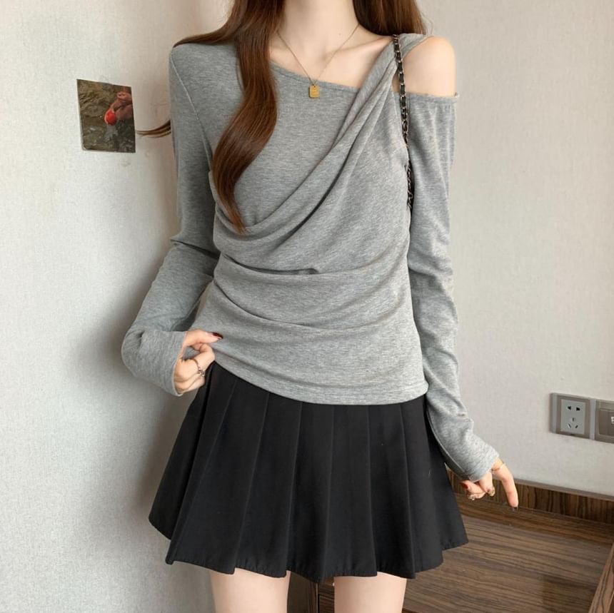 Cold Shoulder Two-Piece Long Sleeve Top