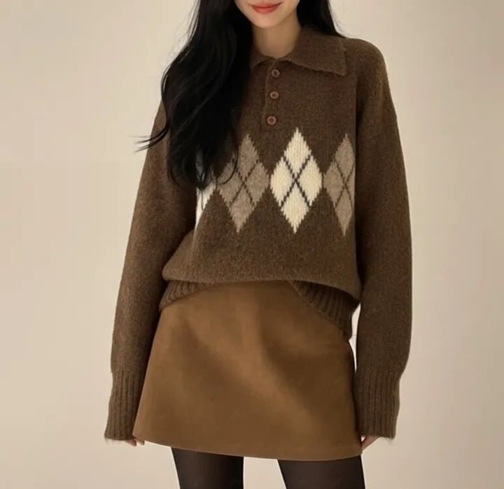 Argyle Polo Sweater