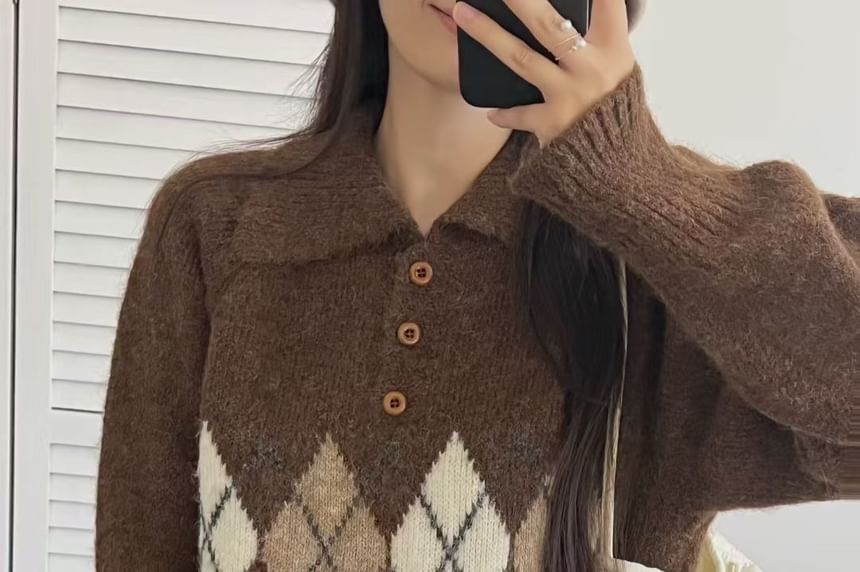Argyle Polo Sweater