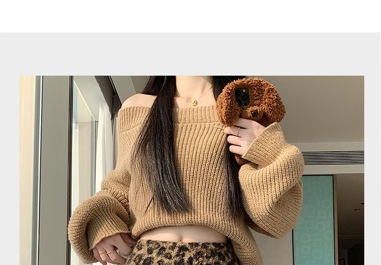 Leopard Print Fleece Mini Pencil Skirt Mid Rise