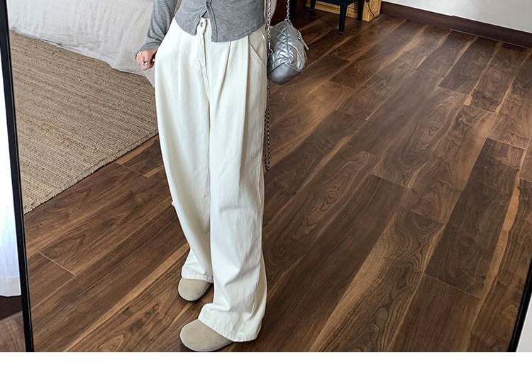 Set: Sleeveless Mock Neck Plain Top + V-Neck Plain Cardigan