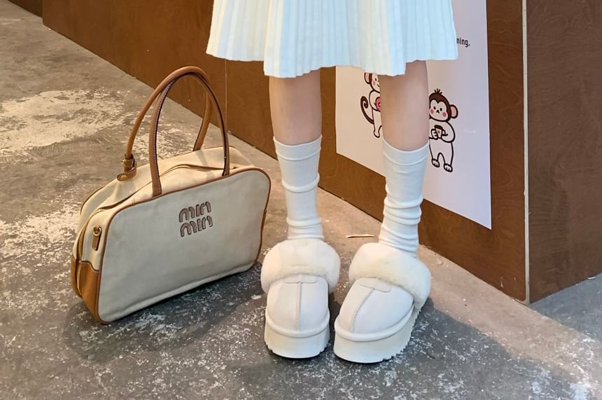 Pleated Solid Skirt High Waist