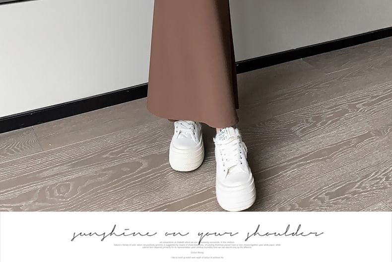 Maxi Mermaid Skirt High Waist Plain