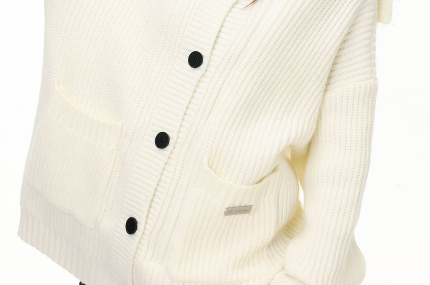 Unisex Furry-Lined Overfit Knit Cardigan