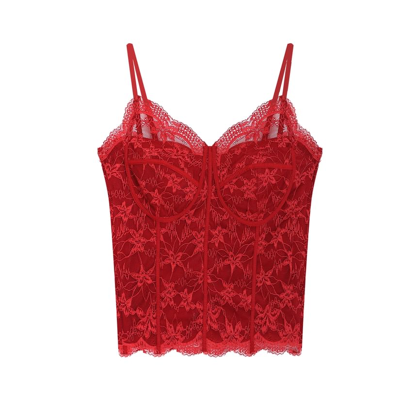 Round Neck Plain Button Up Cardigan / Long-Sleeve V-Neck Dotted Twisted Top / Lace Bra Top