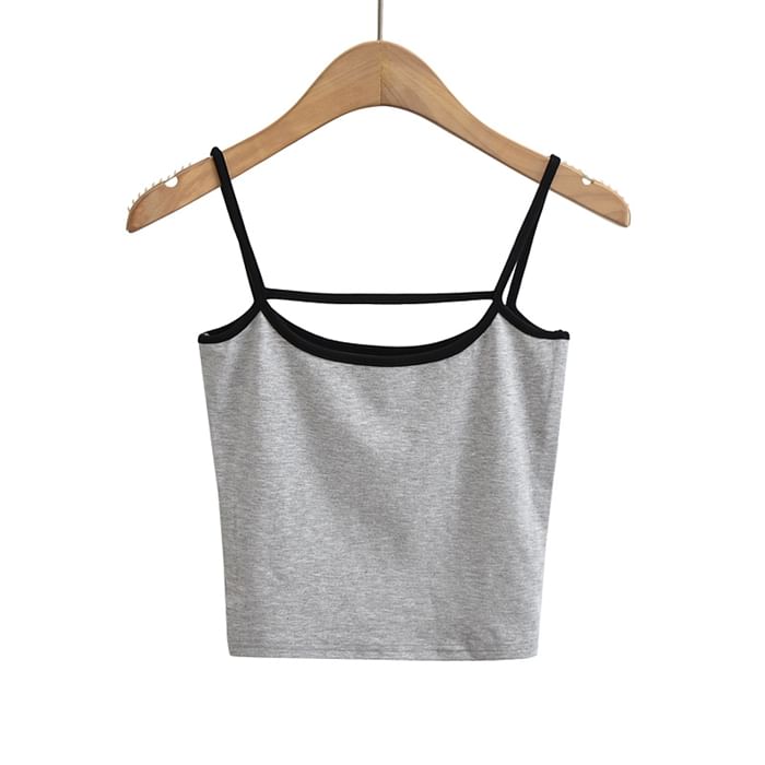 Contrast Trim Camisole with Bolero Set