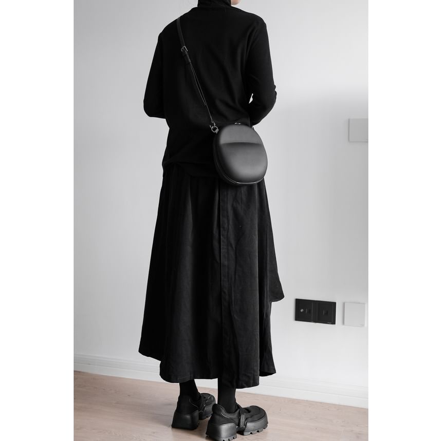 Asymmetrical Maxi A-Line Skirt High Waist