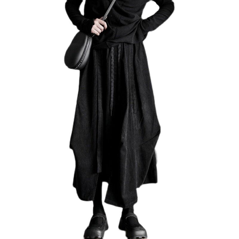 Asymmetrical Maxi A-Line Skirt High Waist