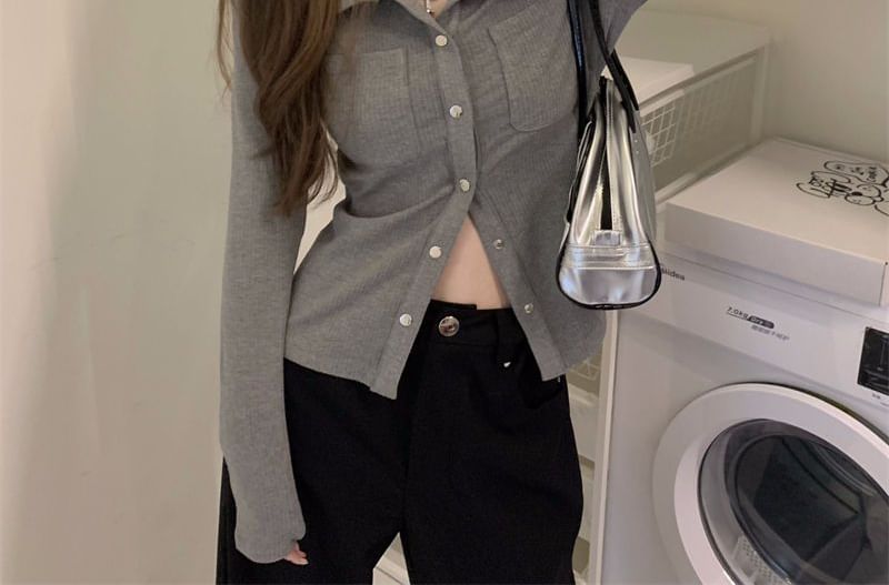 Snap-Front Pocket Long-Sleeve Tee