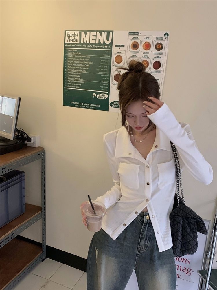 Snap-Front Pocket Long-Sleeve Tee