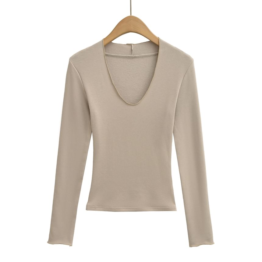 Classic V-Neck Long-Sleeve Tee