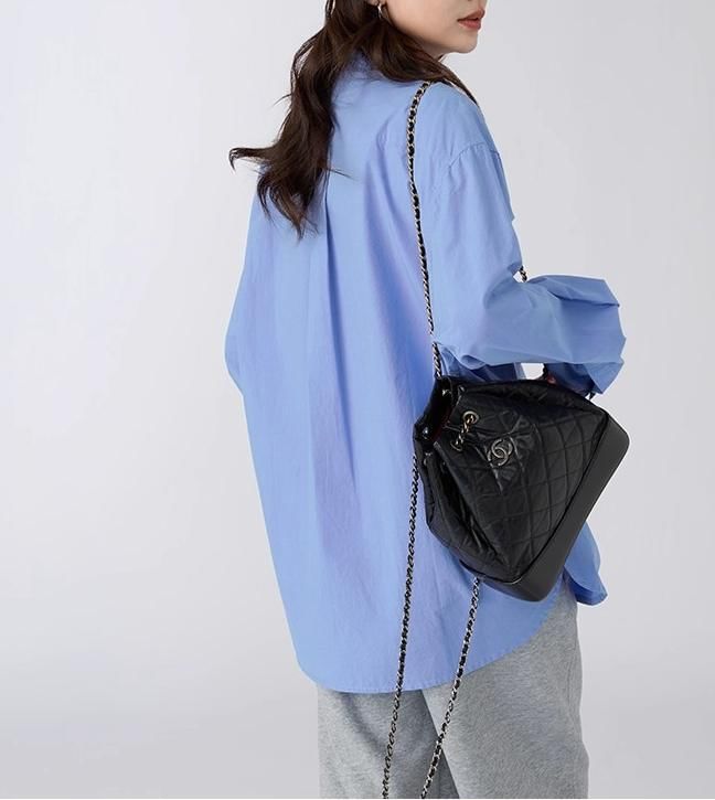 Stand Collar Button-Front Long-Sleeve Blouse