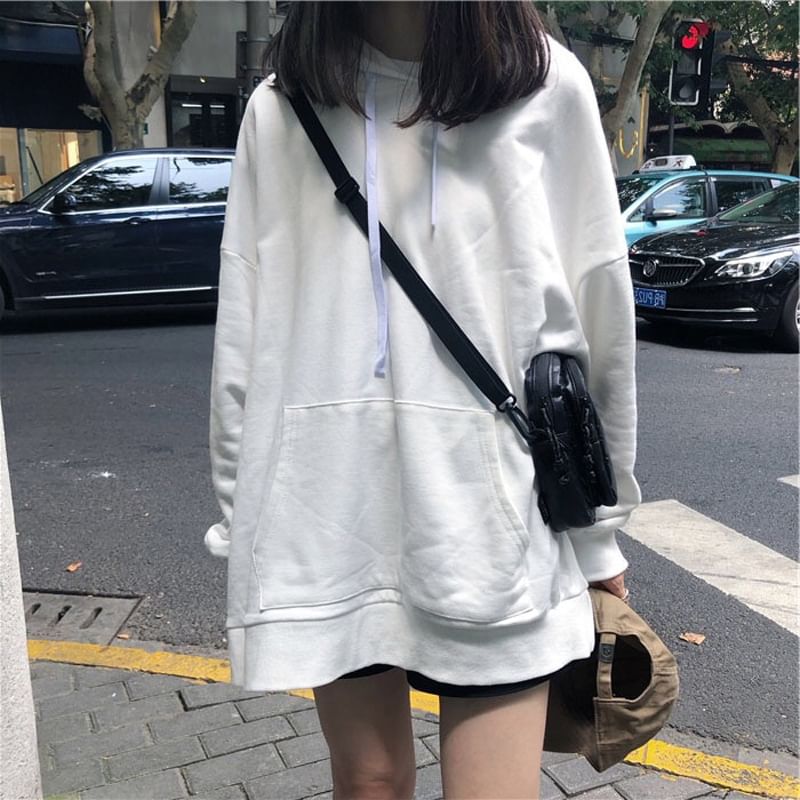 Oversized Solid Hoodie