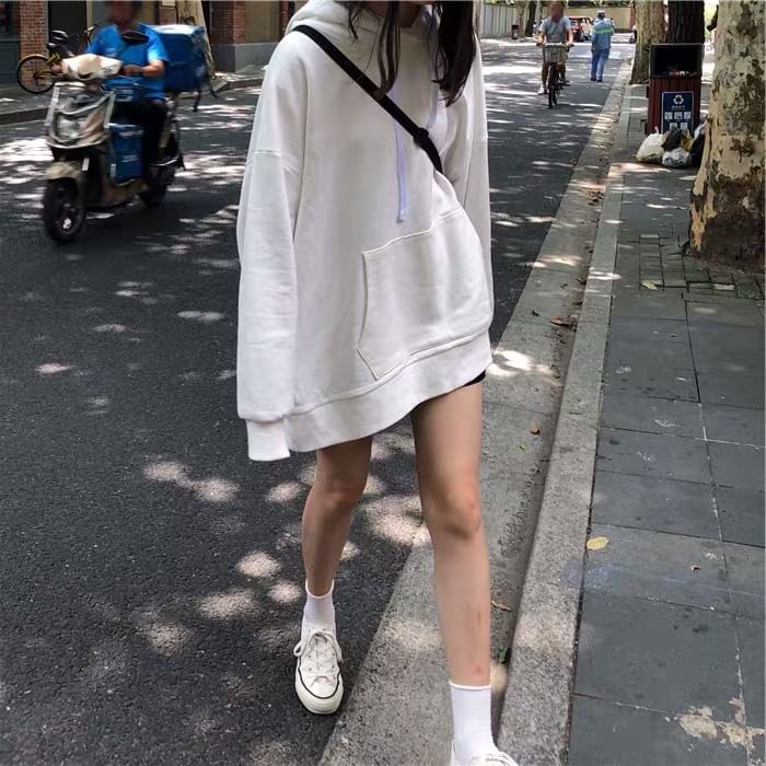 Oversized Solid Hoodie