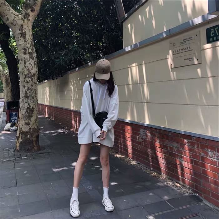 Oversized Solid Hoodie