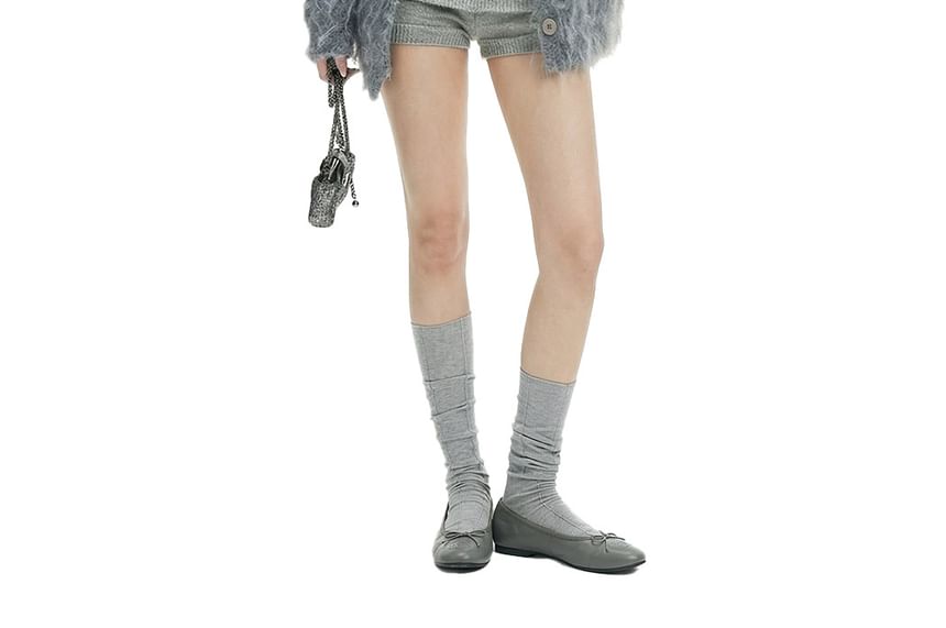 V-Neck Plain Fluffy Button Up Cardigan