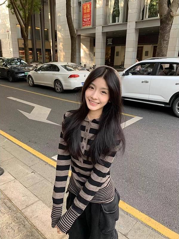 Hooded Striped Long Sleeve Tee