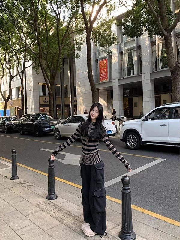 Hooded Striped Long Sleeve Tee