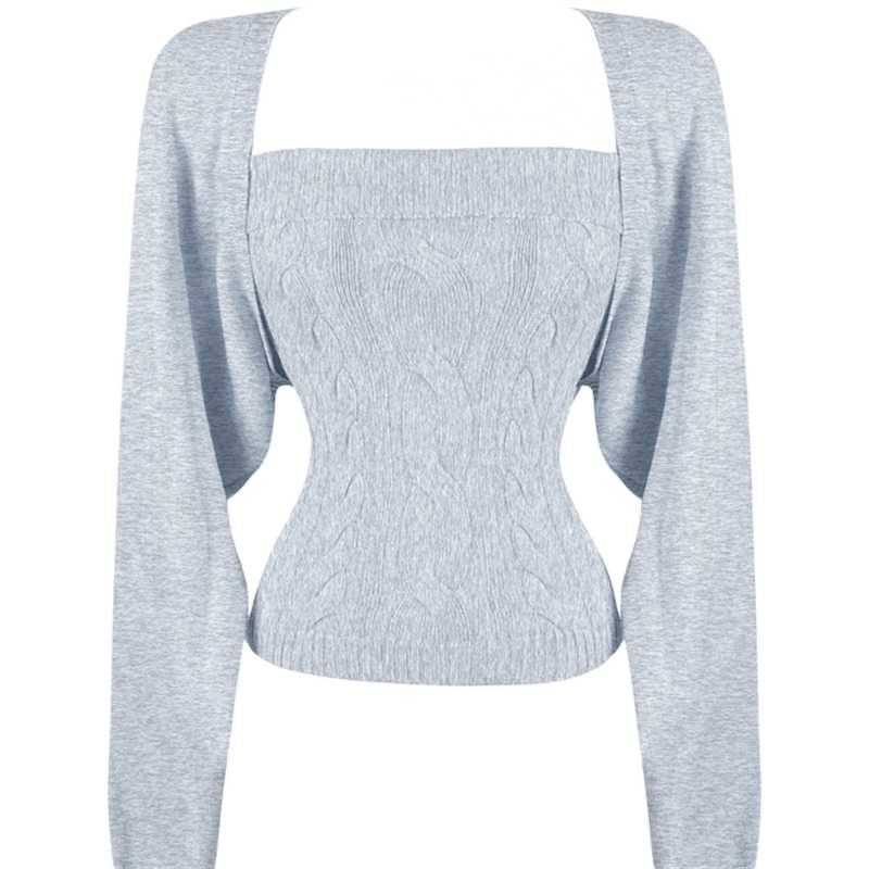Crop Camisole and Bolero Knit Set