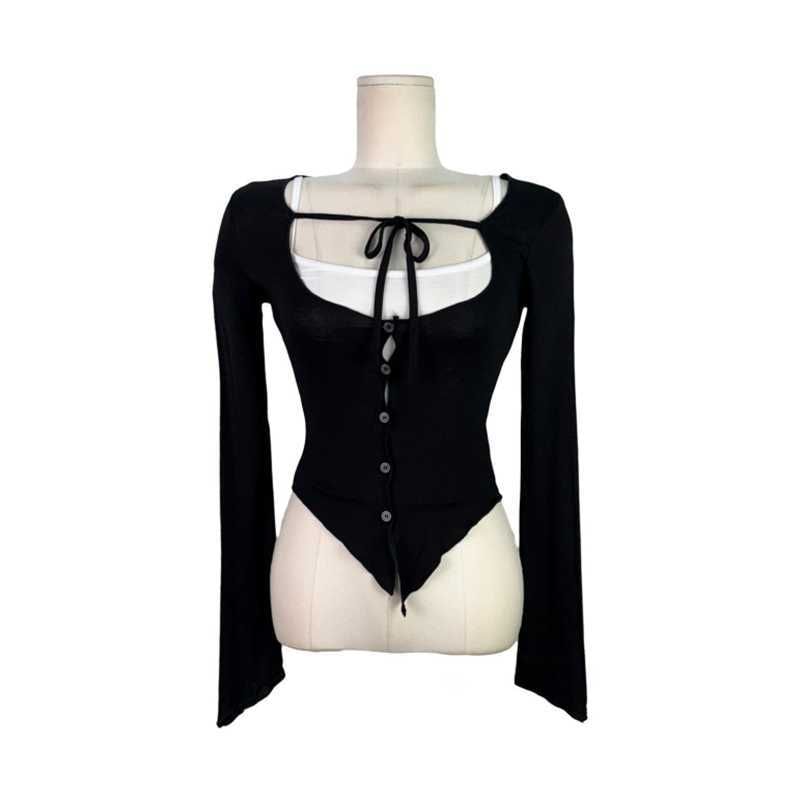 Crop Camisole and Sheer Cardigan Set with Tie Front