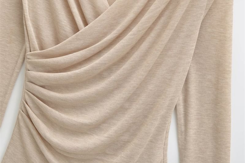 V-Neck Wrap Tee Long Sleeve