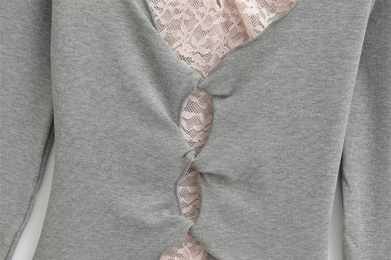 Two-Tone Mock Neck Long Sleeve Top