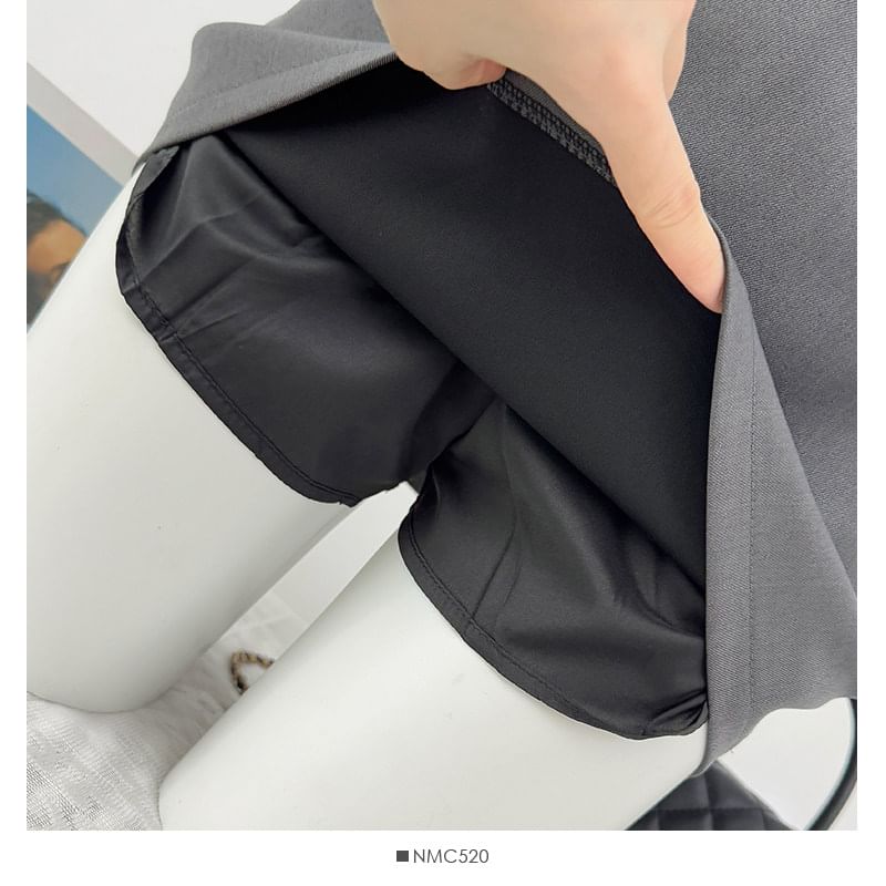 High Waist Plain Mini Pencil Skirt