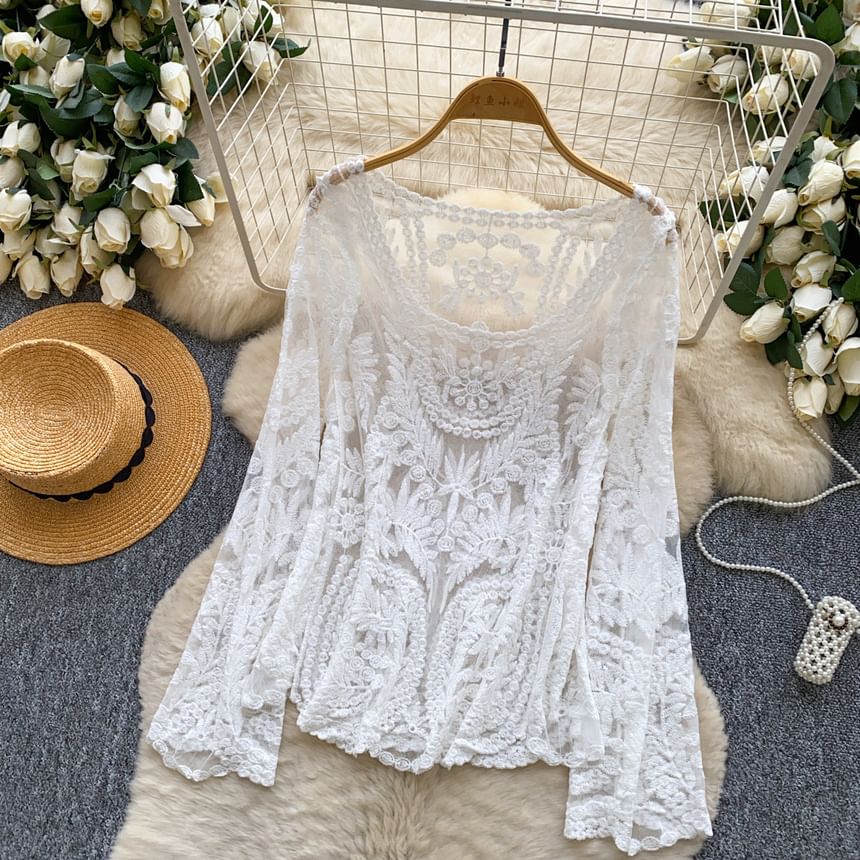 Lace Long-Sleeve Top