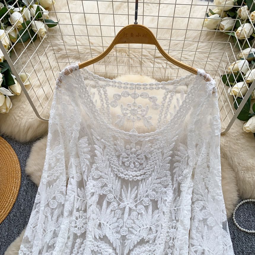 Lace Long-Sleeve Top